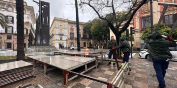 Comienza el montaje de los palcos en Jerez