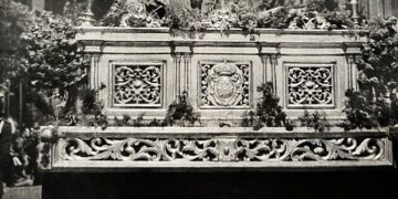 Curiosidades del paso en el que procesionó la Lanzada de Jerez en sus primeros años de historia