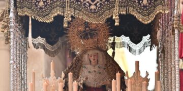 La Banda de Música del Maestro Dueñas de El Puerto de Santa María acompañará a la Virgen de la Paz en Su Mayor Aflicción en la procesión a San Pedro para recibir la Medalla de Oro de Jerez