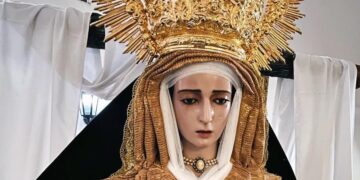 Procesión extraordinaria de la hermandad de la Soledad de Barbate por su LXXV aniversario