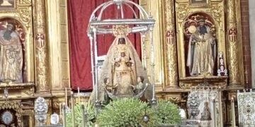 Fray Felipe Ortuno anuncia en el Pontifical de la Merced en Jerez que la Virgen será intervenida para consolidar su estructura
