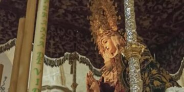 Avanza en Jerez la restauración de la orfebrería del palio de la Esperanza Franciscana