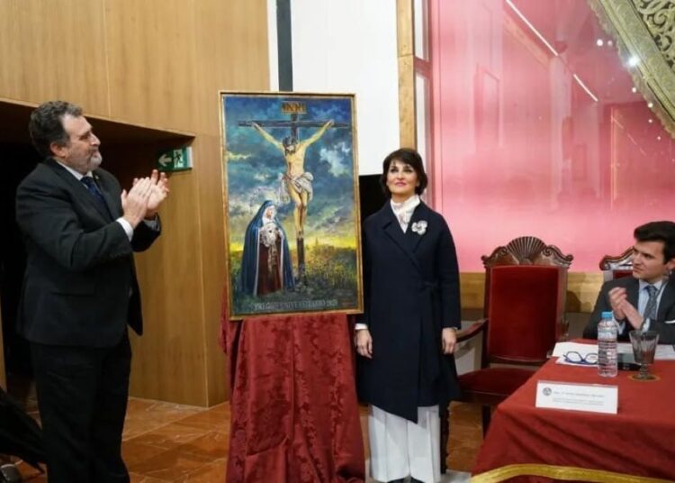 La Hermandad de Los Estudiantes de Sevilla presenta el cartel del Pregón Universitario, obra de Nuria Barrera, quien será también la autora que anuncie el Vía Crucis de Jerez